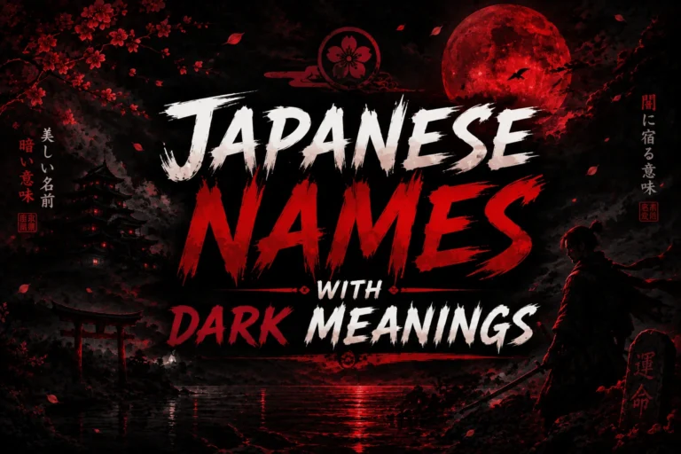 Japanese Names With Dark Meanings
