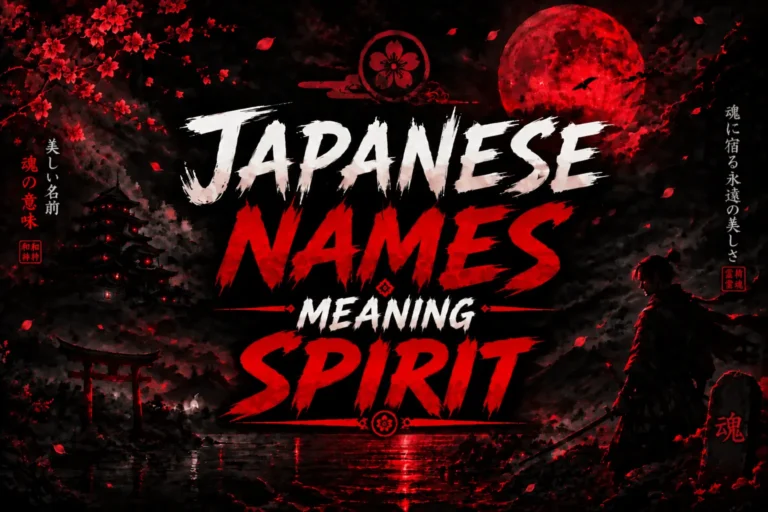 Japanese Names Meaning Spirit