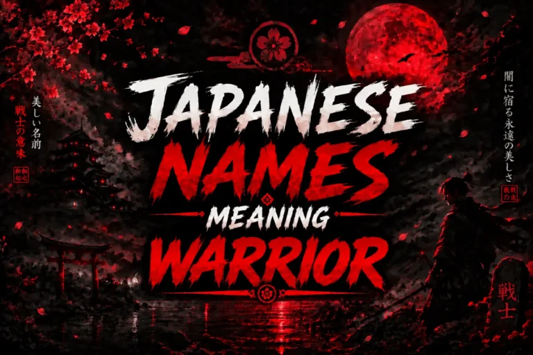 Japanese Names Meaning Warrior