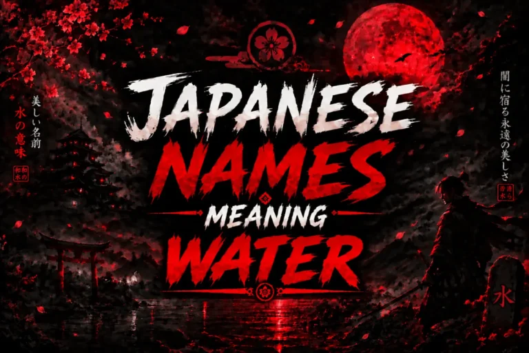 Japanese Names Meaning Water
