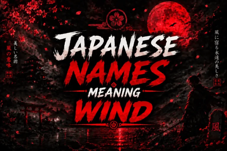 Japanese Names Meaning Wind